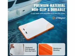 New Plataforma Flotante Inflable SucceBuy, 243×152 cm, Plataforma con Escalera Deportes Náuticos