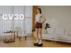 Best MERACH Plataforma vibratoria 10 velocidades, LED, mando a distancia, fitness de vibración, pérdida de peso, musculación, , 150KG MÁX Negro
