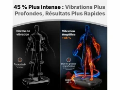 MERACH Plataforma vibratoria , 99 niveles, Bluetooth, control remoto, LED con pantalla táctil, altavoz integrado, modo dual, Baixo Ruído, Máx 158kg