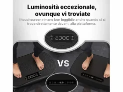 MERACH Plataforma vibratoria , 99 niveles, Bluetooth, control remoto, LED con pantalla táctil, altavoz integrado, modo dual, Baixo Ruído, Máx 158kg