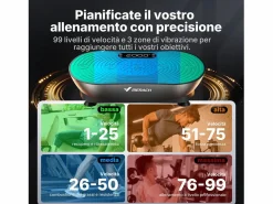 MERACH Plataforma vibratoria , 99 niveles, Bluetooth, control remoto, LED con pantalla táctil, altavoz integrado, modo dual, Baixo Ruído, Máx 158kg