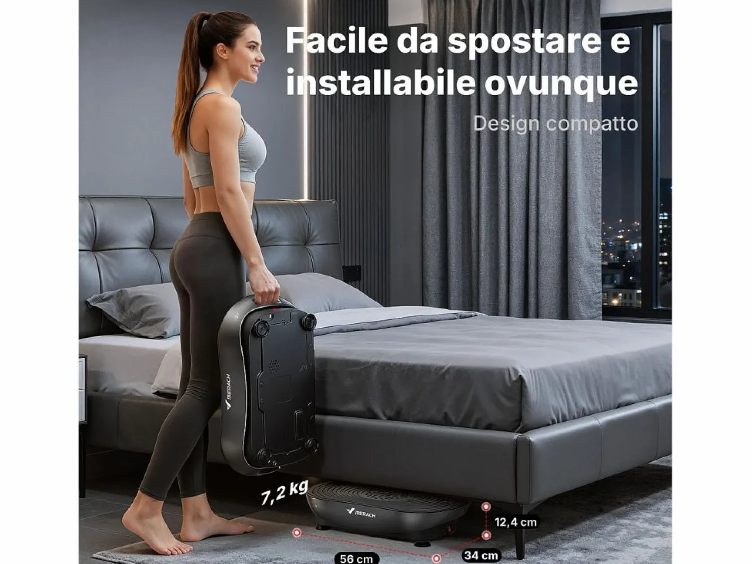 MERACH Plataforma vibratoria , 99 niveles, Bluetooth, control remoto, LED con pantalla táctil, altavoz integrado, modo dual, Baixo Ruído, Máx 158kg