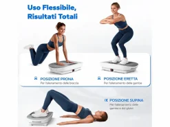 MERACH Plataforma vibratoria 10 velocidades con mando a distancia y pantalla LED, entrenamiento completo, fitness silencioso, , 150KG MÁX