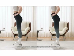 Best Plataforma Vibratoria Silenciosa , 11 Niveles, LED, Bluetooth, Altavoz Integrado, Control Remoto, Modo Manual/Automático, Máx 181kg, Aparato De Musculación