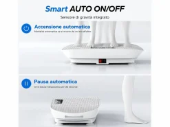 Best Plataforma Vibratoria Silenciosa , 11 Niveles, LED, Bluetooth, Altavoz Integrado, Control Remoto, Modo Manual/Automático, Máx 181kg, Aparato De Musculación
