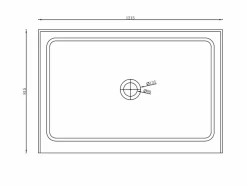 Shower & Design Plato de ducha de cemento, Ancho 121,5 x 81,5 x Alt. 9,5 cm, RIAZOS