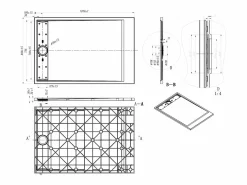 Discount Shower & Design Plato de ducha de resina para colocar en superficie o encastrar - - 120 x 80 cm - MIRNOSA Negro