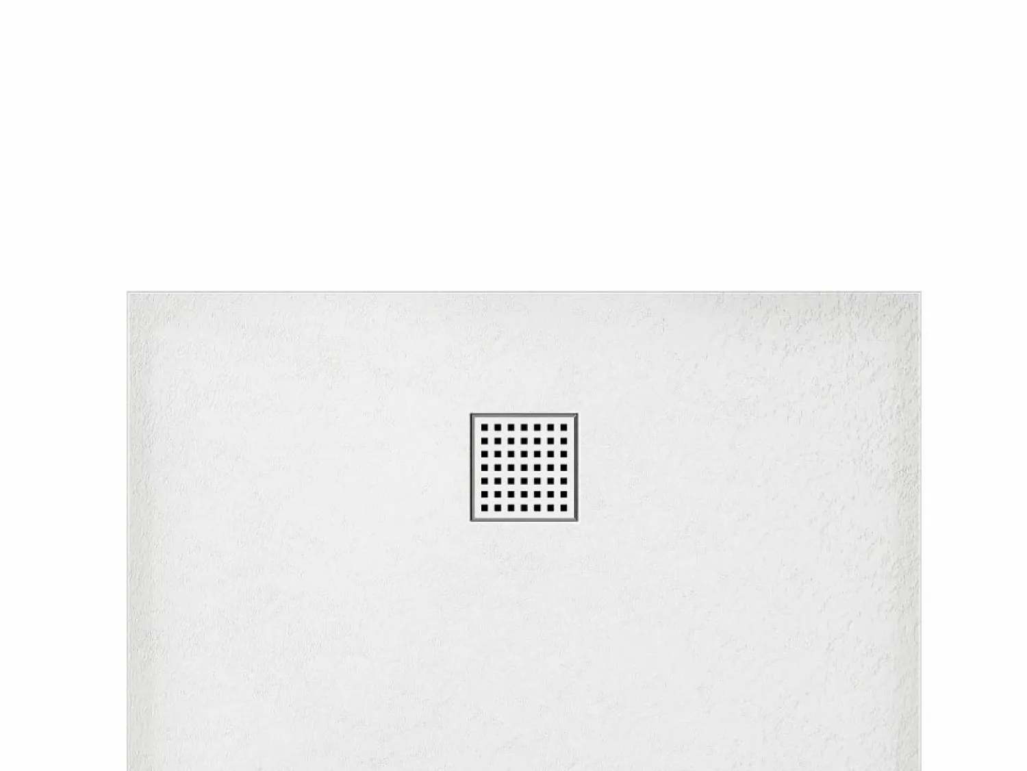 Shower & Design Plato de ducha de resina para colocar en superficie o encastrar, con sifón, , L140 x P80 cm, MIRNOSA Blanco