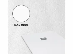 Online Plato de Ducha de Resina Antideslizante | Incluye Válvula de Desagüe y Rejilla | Color | 180x80cm Blanco