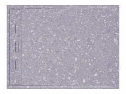 Sale Shower & Design Plato de ducha Efecto Terrazo extraplano en resina cortable, con sifón, 120x90 cm, LYROSA Gris / Blanco