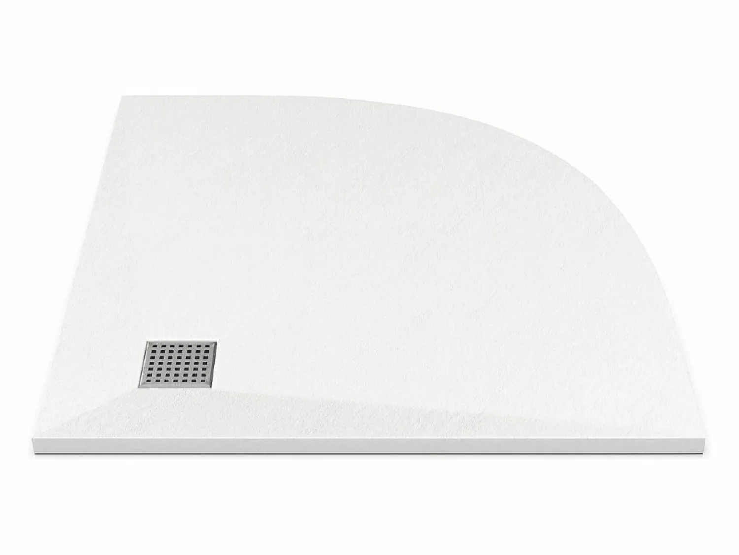 Sale Plato de ducha extraplano para sobreponer o encastrar recortable de resina SMC en cuarto círculo con sifón - - 90 x 90 cm - SYFORSA Plato De Ducha
