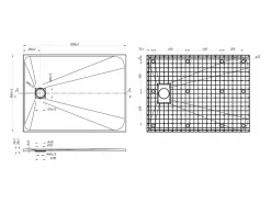 Outlet Shower & Design Plato de ducha para instalar, color , Ancho 120 x Prof. 90 cm, MIRNOSA Blanco