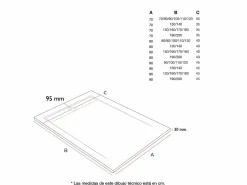 Best Plato de ducha pizarra CLEVER 90x210 cm Plato De Ducha