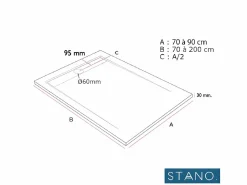 Online Plato de ducha pizarra CLEVER ANTRACITA 80x150 cm Plato De Ducha