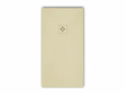 Sale MIRLO Plato de ducha pizarra PURE 100x180 cm rejilla color Crema