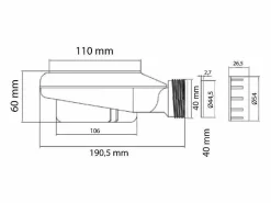 Hot Plato de ducha pizarra PURE 70x150 cm rejilla inox Plato De Ducha