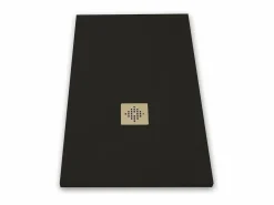Sale MIRLO Plato de ducha pizarra PURE 70x140 cm rejilla inox Negro