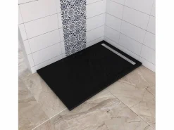 Best Plato de ducha rectangular 90x140x3cm resina pizarra gel coat ,válvula incluida Plato De Ducha