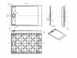 Shower & Design Plato de ducha rectangular de resina - - 120 x 80 cm - LYROSA
