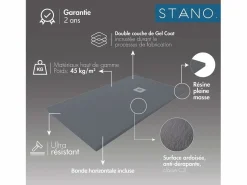 STANO Plato de ducha resina COVER CREMA 80x120cm