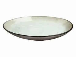 Clearance MEDARD DE NOBLAT Plato llano Shadow Nacre 28 cm (juego de 6) - Gres Reactivo Esmaltado - Marrón Marru00f3n