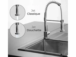 Discount Plimo Mezclador para fregadero con ducha móvil cromada Grifo De Cocina
