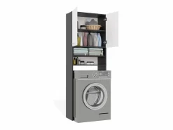 TOPESHOP POLA - Mueble de baño sobre la lavadora - Antracita / Blanco