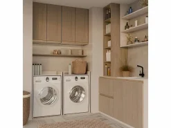 New POLA NP - Mueble de baño para lavadora + Estante de baño - 64x50x97,5 cm - Cachemira Mueble Para Lavadora