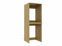 Outlet POLA TWIN - Armario de baño para lavadora y secadora con columna de estantes - Roble Mueble Para Lavadora