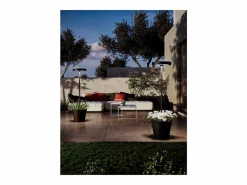 Best Poldina Reverso Solar L Corten - Lámpara de pie LED solar y recargable 11,7W - Lámpara de pie para exterior e interior H.156cm Iluminación Exterior|Energía Solar