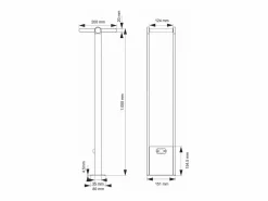 POPA - Foco solar de 100 cm y 4000 K para jardín, Beneito Faure