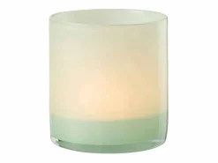 Discount Portavelas de vidrio menta de 12x12x12 cm Portavelas Y Vela