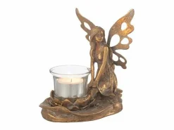 Online J-Line Portavelas ángel de metal 15*10*16 cm Dorado