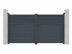 Best Portón aluminio persiana - Ancho 305 x Alt. 166 cm - Antracita - VIAZO Portón