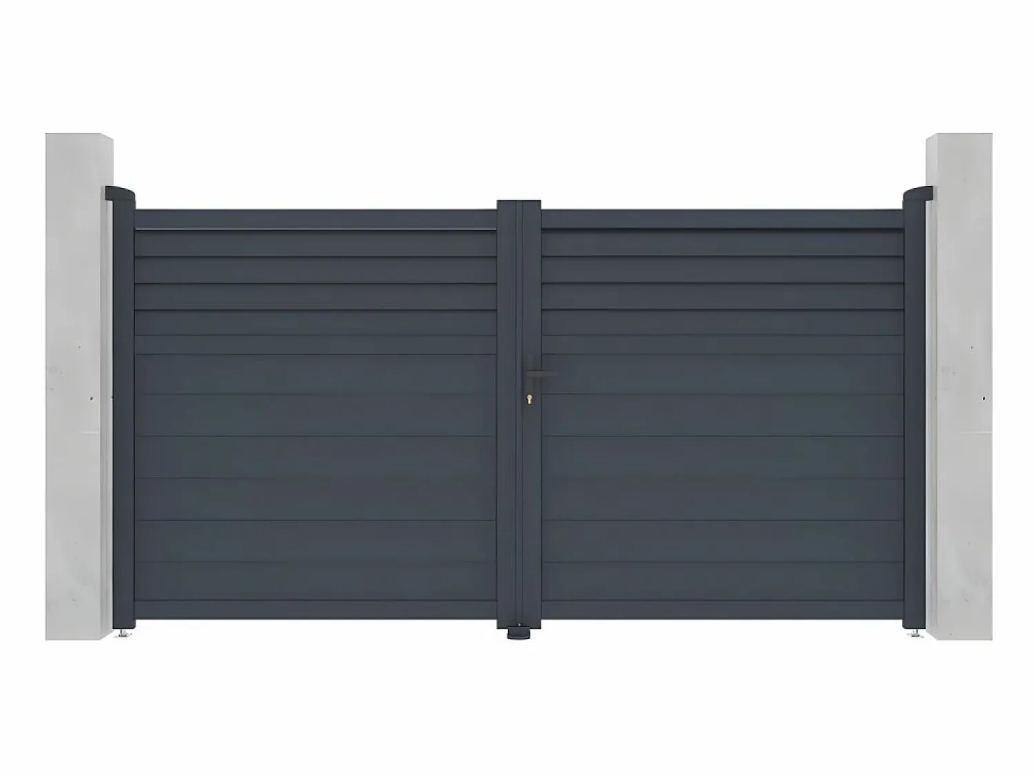 Best Portón aluminio persiana - Ancho 305 x Alt. 166 cm - Antracita - VIAZO Portón