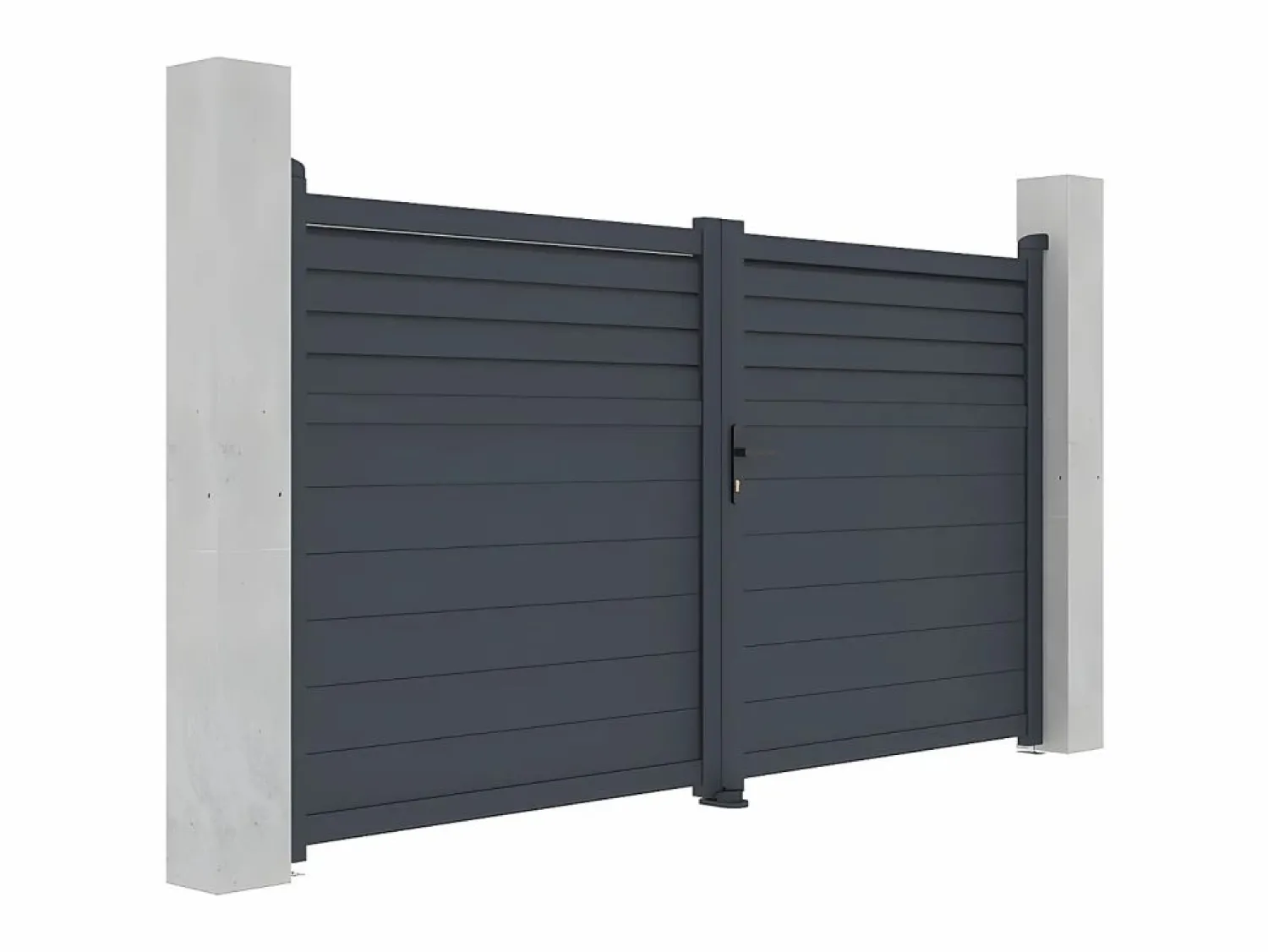 Best Portón aluminio persiana - Ancho 305 x Alt. 166 cm - Antracita - VIAZO Portón