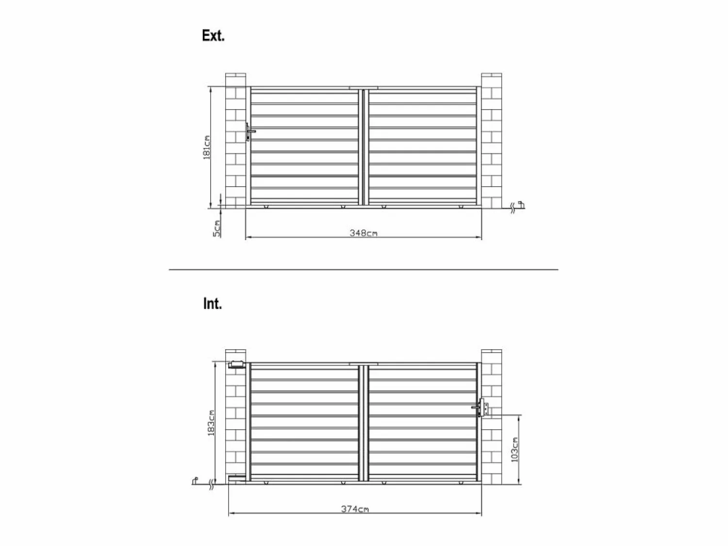 Clearance EXPERTLAND Portón corredero de aluminio con calado antracita - Ancho 350 x Alt. 176 cm - PRIMO Gris antracita