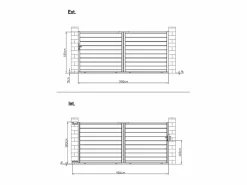 EXPERTLAND Portón corredero motorizado de aluminio color antracita PRIMO - Ancho 392 x Alt. 176 cm