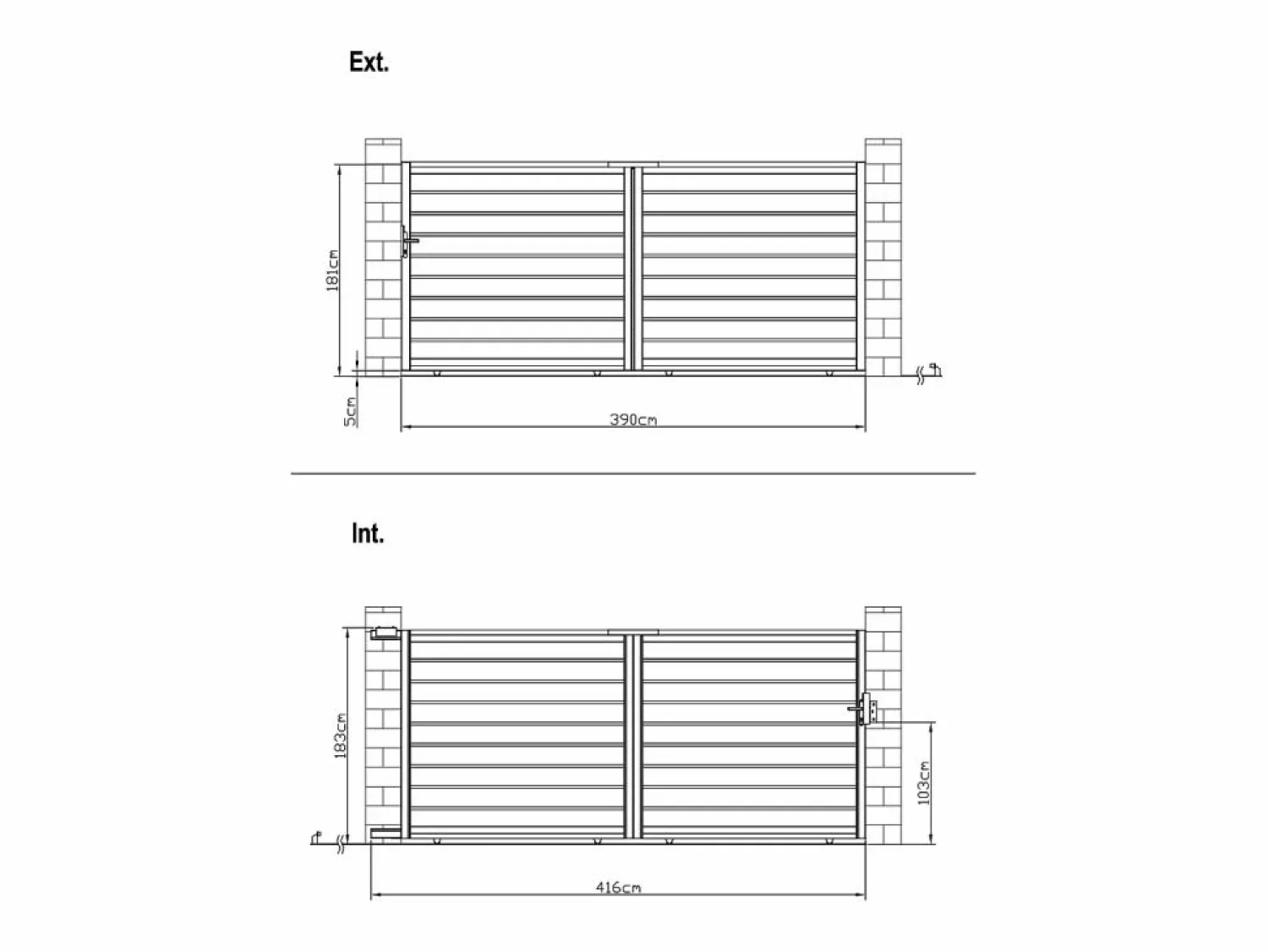 EXPERTLAND Portón corredero motorizado de aluminio color antracita PRIMO - Ancho 392 x Alt. 176 cm