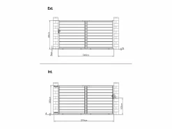 Online EXPERTLAND Portón corredero motorizado de aluminio color antracita PRIMO - Ancho 350 x Alt. 176 cm Gris antracita