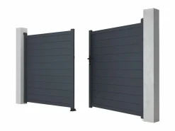 Sale Portón de aluminio color antracita Ancho 350 x Alt. 173 cm NAZARIO Portón