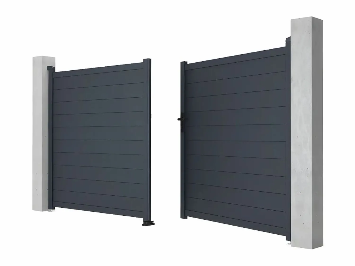 Sale Portón de aluminio color antracita Ancho 350 x Alt. 173 cm NAZARIO Portón
