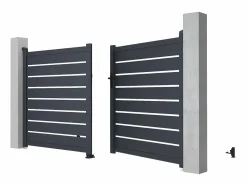 Sale Portón de aluminio color antracita Ancho 300 x Alt. 158 cm PRIMO Portón