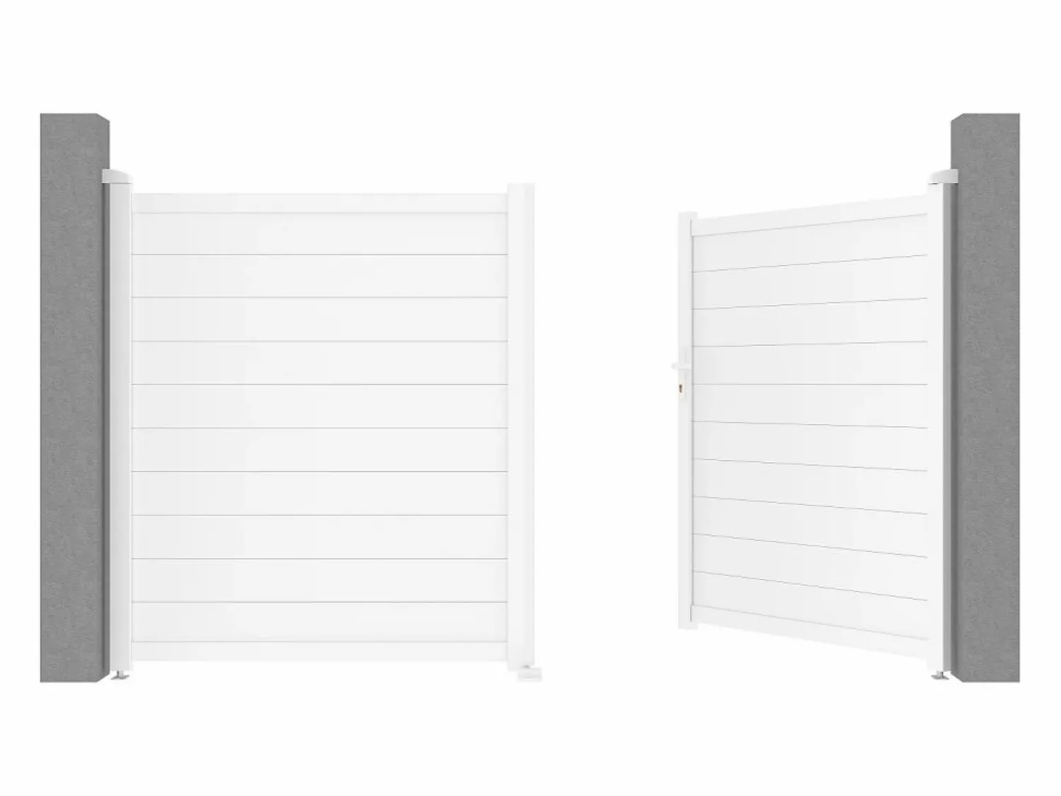 Outlet Portón eléctrico batiente de aluminio Ancho 305 x Alt. 181 cm NAZARIO Portón
