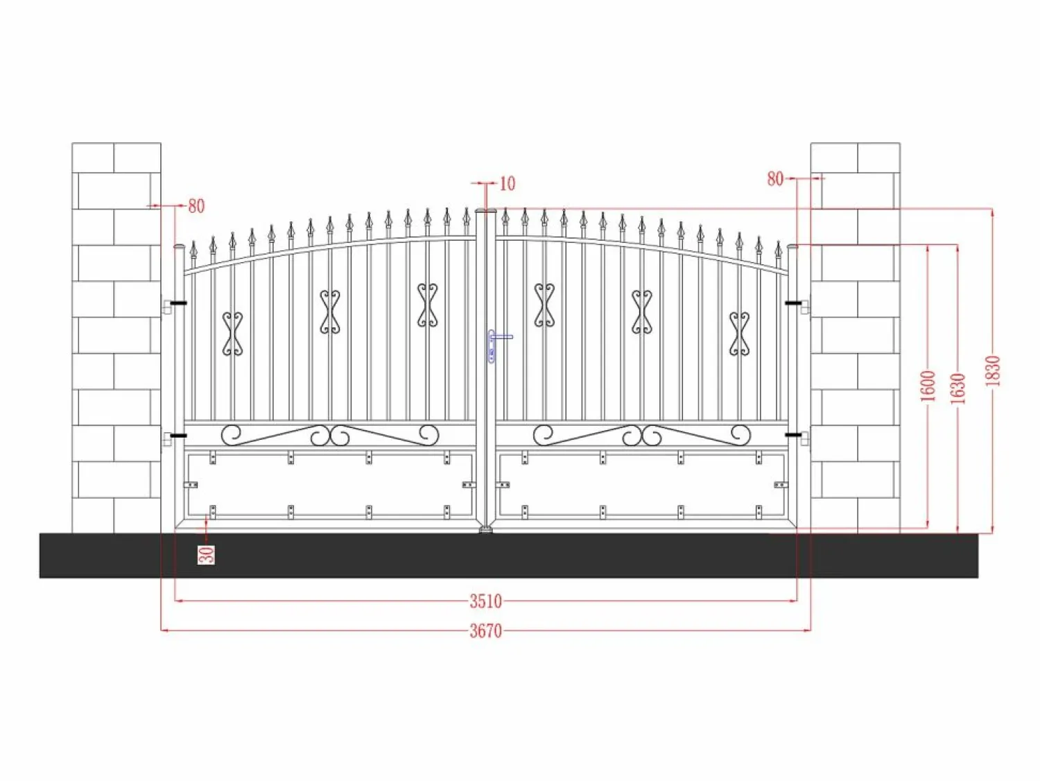 Discount EXPERTLAND Portón eléctrico de aluminio - Ancho 367 x Alt. 183 cm NERBIS Negro