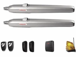 Clearance EXPERTLAND Portón motorizado de aluminio color antracita NAZARIO - Ancho 392 x Alt. 158 cm Gris antracita
