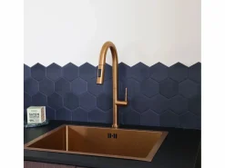Discount Essebagno Portofino Mezclador de lavabo con teleducha extraíble en cobre cepillado Cobrizo