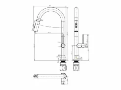 Discount Essebagno Portofino Mezclador de lavabo con teleducha extraíble en cobre cepillado Cobrizo