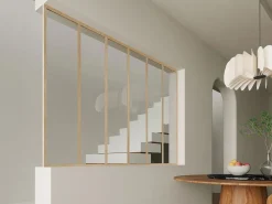 Vente-unique Poste de acabado de aluminio termo lacado para cristalera Alt. 105 cm Natural claro BAYVIEW