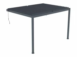 Online Pérgola adosada bioclimática de aluminio con láminas orientables 11,85 m², MANDELLO Pérgola